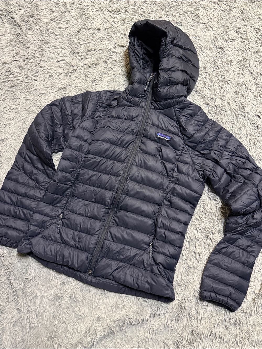 Patagonia Women's Black Hooded Down Jacket
